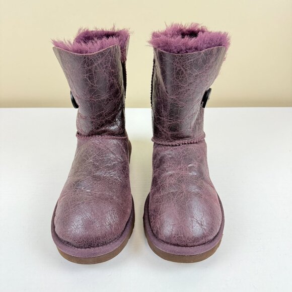 UGG Bailey Button Krinkle Boots S/N 1872 Purple - Picture 2 of 11